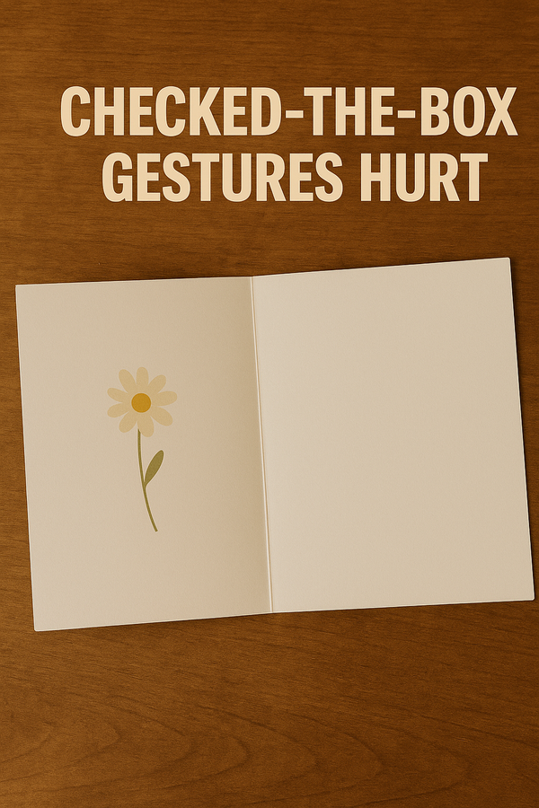 Why “Checked-the-Box” Gestures Hurt (and Why Making the Moment Count Matters)
