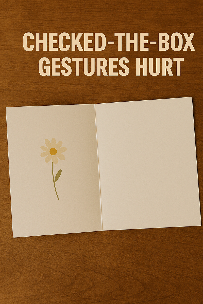 Why “Checked-the-Box” Gestures Hurt (and Why Making the Moment Count Matters)
